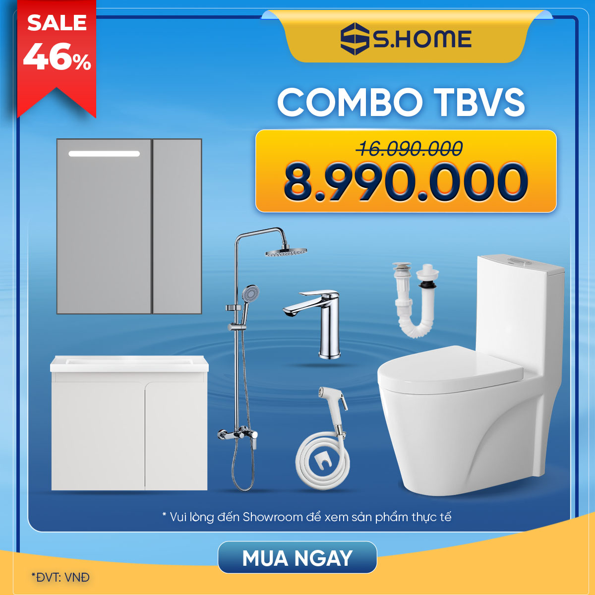 Combo thiết bị vệ sinh hiện đại giá chỉ 8990k